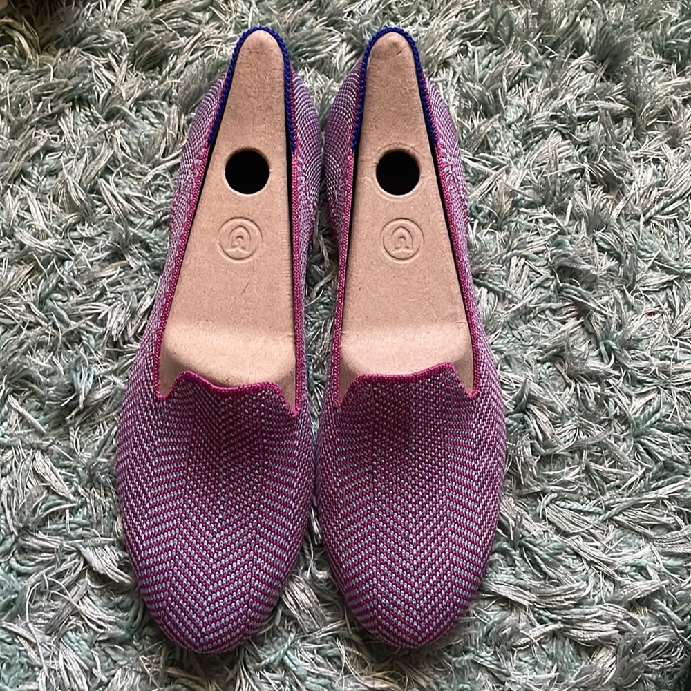 Rothys NEW amethyst herringbone loafers a size 8